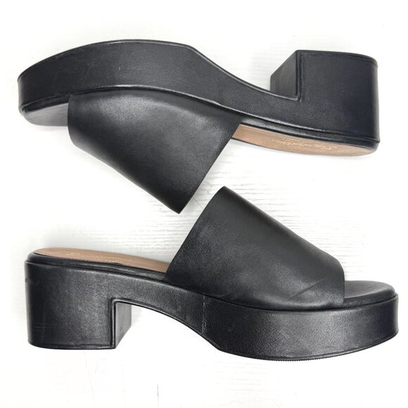 Seychelles One Of A Kind Leather Mule Slides Platform Heeled Sandals Womens 10 - Picture 5 of 10